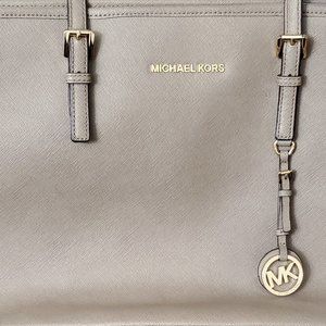 MICHAEL KORS TAN LEATHER BRIEFCASE/LAPTOP CASE   18.5X11.5X6 (APPROX)